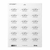 Ontspan Script De toekomst Mr en Mrs Address Etiket (Full Sheet)