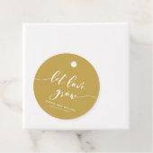 Ontspan Script Laat Liefde Groeien Bewerkbare Kleu Bedankjes Labels (In situ)