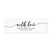 Ontspan Script Met Liefde Trouwcadeau Etiket (Voorkant)