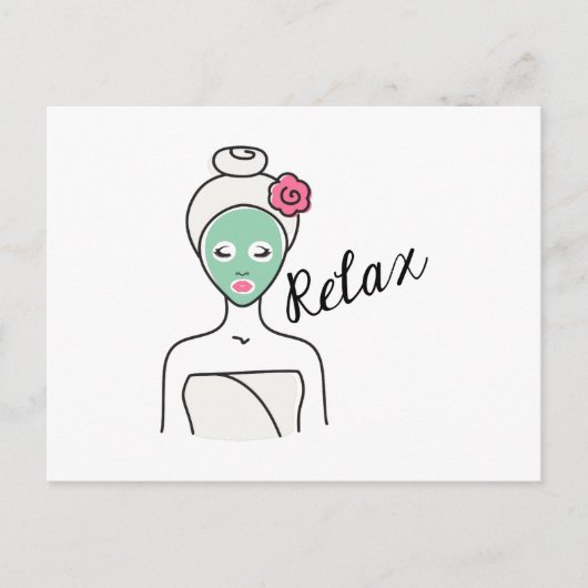 Ontspan Spa Beauty Briefkaart (Voorkant)