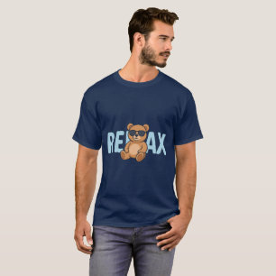 Ontspan Teddybeer met zonnebril Cartoon Design T-shirt