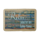 Ontspan u op het Quote Lake Time Badmat (Voorkant)