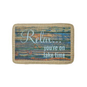 Ontspan u op het Quote Lake Time Badmat (Voorkant)