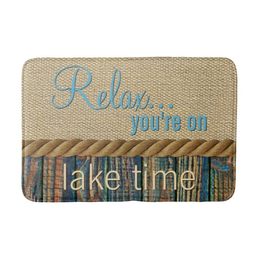 Ontspan u op het Quote Lake Time Badmat (Voorkant)