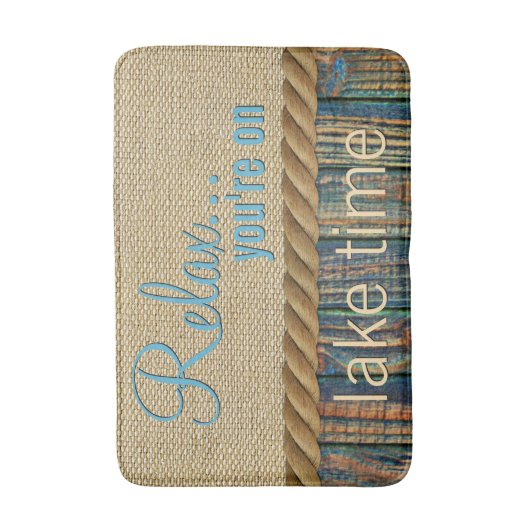 Ontspan u op het Quote Lake Time Badmat (Voorkant Verticaal)