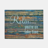 Ontspan u op het Quote Lake Time Deurmat (Voorkant)