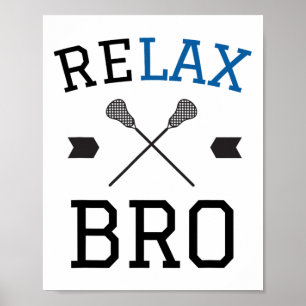 Ontspan voor grappige Lax Typography Lacrosse Gift Poster