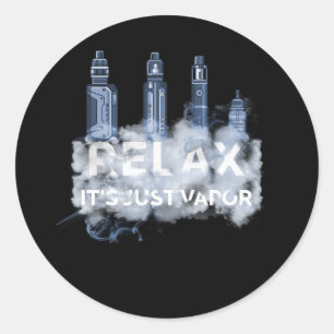 Ontspan zijn Just Vapor Vape elektronische sigaret Ronde Sticker