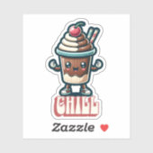 Ontspanne Chocolade Milkshake Stunt Sticker (Vel)