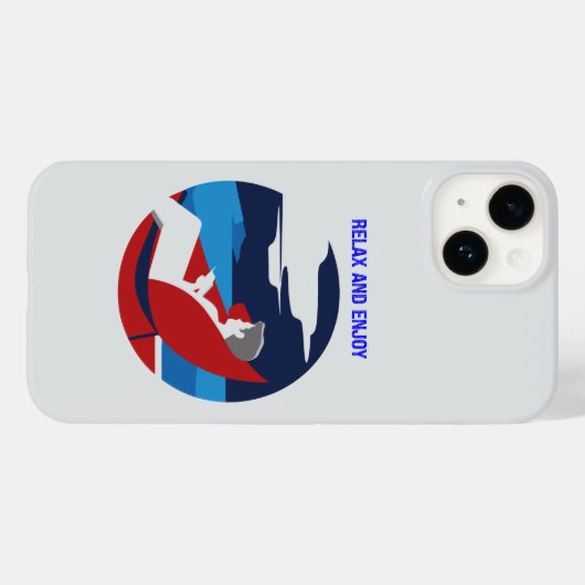 Ontspannen en luie houding grafisch ontwerp Case-Mate iPhone case (Achterkant (horizontaal))