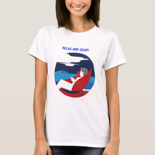 Ontspannen en luie houding grafisch ontwerp t-shirt