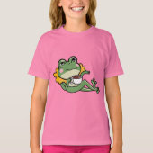 Ontspannen Green Frog Tea Lover Shirt - Uniek Ontw (Voorkant)