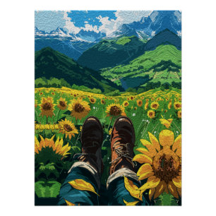 Ontspannen in Sunflower Paradise Perfect Poster