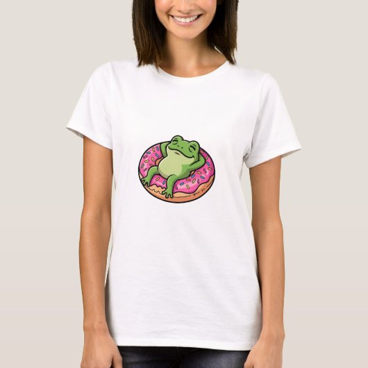 Ontspannen Kikker Donut T-shirt (Voorkant)