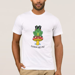 Ontspannen kikker op paddestoel met zonnebril – Gr T-shirt