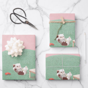 Ontspannen Kitten in de woonkamer Inpakpapier Vel