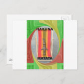 Ontspannen Konijn Vector Kunstwerk Print Design Briefkaart (Voorkant / Achterkant)