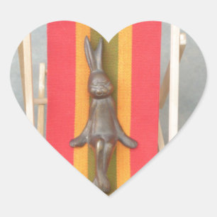 Ontspannen Konijn Vector Kunstwerk Print Design Hart Sticker