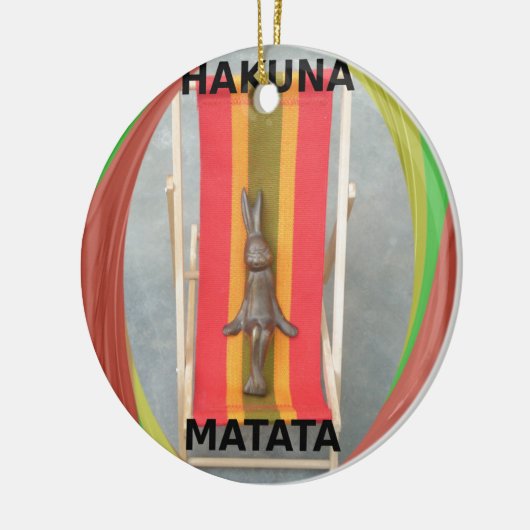 Ontspannen Konijn Vector Kunstwerk Print Design Keramisch Ornament (Links)