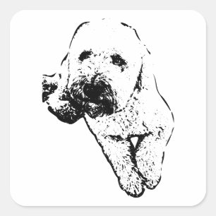 Ontspannen Lagotto Pup Inkt Kunst Sticker