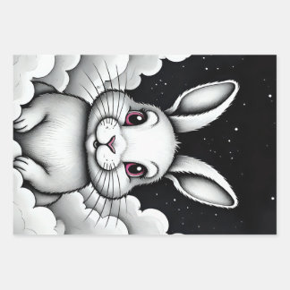 Ontspannen luchtvibes Hemelse Bunny Inpakpapier Vel