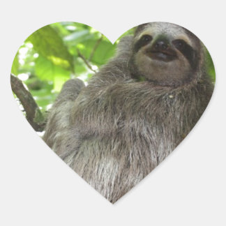 Ontspannen luiaard in de Natuur Hart Sticker
