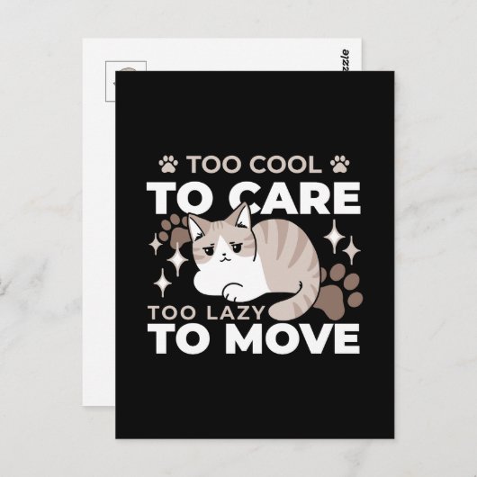 Ontspannen & Luie Vibes voor Cat Lovers Design Briefkaart (Voorkant / Achterkant)