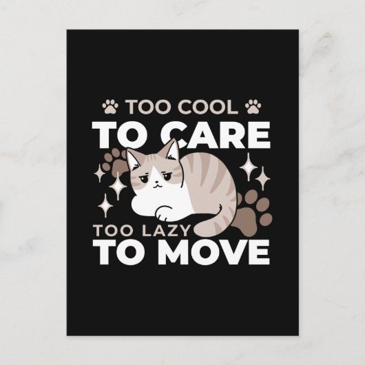 Ontspannen & Luie Vibes voor Cat Lovers Design Briefkaart (Voorkant)