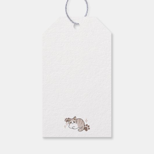 Ontspannen & Luie Vibes voor Cat Lovers Design Cadeaulabel (Achterkant)