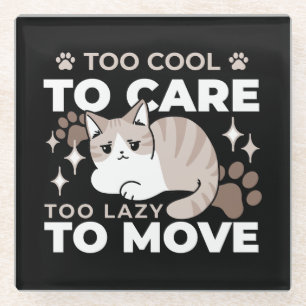 Ontspannen & Luie Vibes voor Cat Lovers Design Glazen Onderzetter