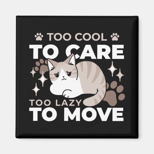 Ontspannen & Luie Vibes voor Cat Lovers Design Magneet (Voorkant)
