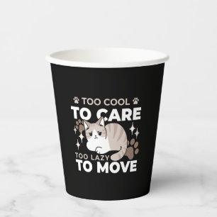 Ontspannen & Luie Vibes voor Cat Lovers Design Papieren Bekers