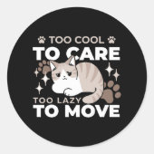 Ontspannen & Luie Vibes voor Cat Lovers Design Ronde Sticker (Voorkant)
