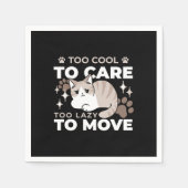 Ontspannen & Luie Vibes voor Cat Lovers Design Servet (Voorkant)