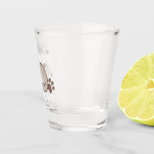 Ontspannen & Luie Vibes voor Cat Lovers Design Shot Glas (Rechts)