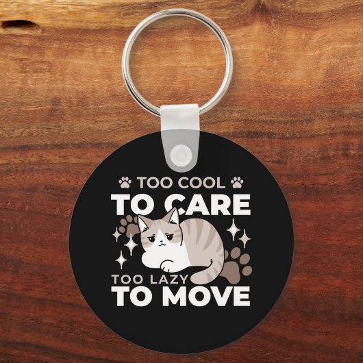 Ontspannen & Luie Vibes voor Cat Lovers Design Sleutelhanger (Achterkant)