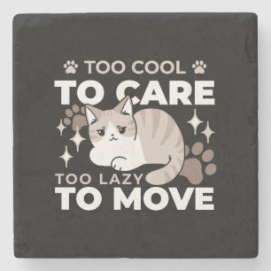 Ontspannen & Luie Vibes voor Cat Lovers Design Stenen Onderzetter