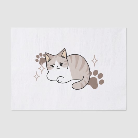 Ontspannen & Luie Vibes voor Cat Lovers Design Tissuepapier (Voorkant)