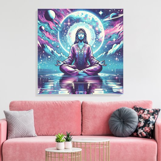 Ontspannen Meditatie Ruimte en Reflectie Canvas Afdruk (Insitu (Woonkamer))