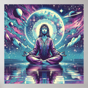 Ontspannen Meditatie Ruimte en Reflectie Poster