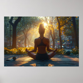 Ontspannen met yoga poster