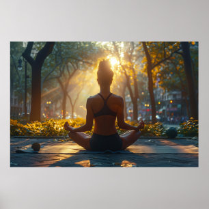 Ontspannen met yoga poster