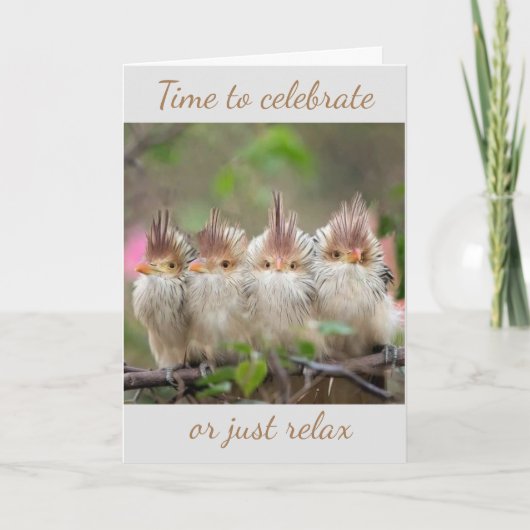 "ONTSPANNEN" OF "VIEREN" MAAK JEZELF GELUKKIG KAART (Voorkant)