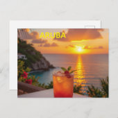 Ontspannen op Aruba Feestdagenkaart (Voorkant / Achterkant)