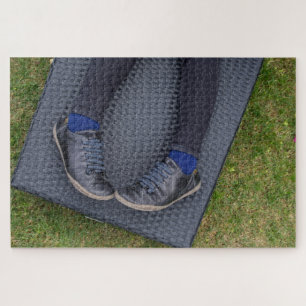 Ontspannen op het gras legpuzzel
