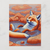 Ontspannen Red Fox Briefkaart (Voorkant)
