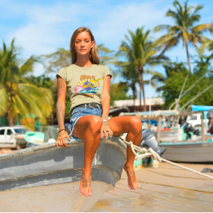 Ontspannen Retro Strand Vintage Zomer Grafisch  T-shirt