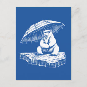 Ontspannen Sfeer van een Ijsbeer Briefkaart