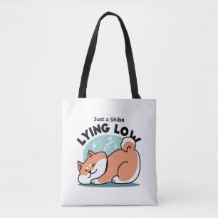 Ontspannen Shiba Inu Art: gewoon een Shiba die laa Draagtas