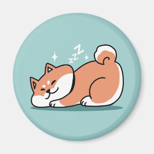 Ontspannen Shiba Inu Art: gewoon een Shiba die laa Magneet